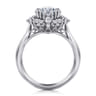 Ridley - 14K White Gold Oval Halo Diamond Engagement Ring - 1.1 ct