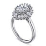 Ridley - 14K White Gold Oval Halo Diamond Engagement Ring - 1.1 ct