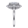 Ridley - 14K White Gold Oval Halo Diamond Engagement Ring - 1.1 ct