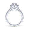 Blossom - 14K White Gold Oval Halo Diamond Engagement Ring - 0.31 ct