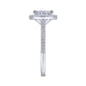 Blossom - 14K White Gold Oval Halo Diamond Engagement Ring - 0.31 ct