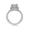 Hamilton - 14K White Gold Oval Halo Diamond Engagement Ring - 0.72 ct