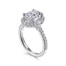 Hamilton - 14K White Gold Oval Halo Diamond Engagement Ring - 0.72 ct