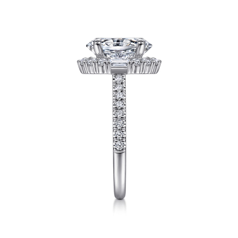Hamilton - 14K White Gold Oval Halo Diamond Engagement Ring - 0.72 ct - Shot 5