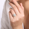 Hamilton - 14K White Gold Oval Halo Diamond Engagement Ring - 0.72 ct