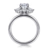 Emarie - 14K White Gold Oval Halo Diamond Engagement Ring - 0.65 ct