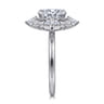 Emarie - 14K White Gold Oval Halo Diamond Engagement Ring - 0.65 ct