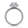 Cammie - 14K White Gold Halo Oval Diamond Engagement Ring - 0.35 ct