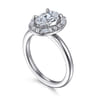 Cammie - 14K White Gold Halo Oval Diamond Engagement Ring - 0.35 ct