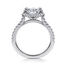 Kyra - 14K White Gold Oval Halo Diamond Engagement Ring - 0.3 ct