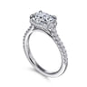 Kyra - 14K White Gold Oval Halo Diamond Engagement Ring - 0.3 ct