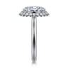 Yemaya - 14K White Gold Oval Halo Diamond Engagement Ring - 0.3 ct