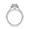 Carly - 14K White Gold Oval Halo Diamond Engagement Ring - 0.28 ct