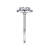 Carly - 14K White Gold Oval Halo Diamond Engagement Ring - 0.28 ct