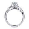 Courtney - 14K White Gold Oval Halo Diamond Engagement Ring - 0.23 ct