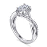 Courtney - 14K White Gold Oval Halo Diamond Engagement Ring - 0.23 ct
