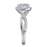 Courtney - 14K White Gold Oval Halo Diamond Engagement Ring - 0.23 ct