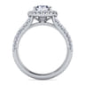 James - 14K White Gold Pear Shape Halo Diamond Engagement Ring - 0.8 ct