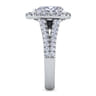 James - 14K White Gold Pear Shape Halo Diamond Engagement Ring - 0.8 ct