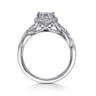 Shae - Vintage Inspired 14K White Gold Pear Shape Halo Diamond Engagement Ring - 0.17 ct