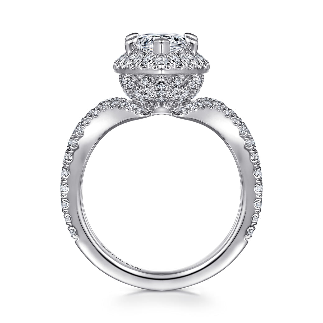 Pear Halo Ring in 14k White Gold Gabriel ER13661P6W44JJ