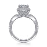Madeleine - 14K White Gold Pear Shape Halo Diamond Engagement Ring - 0.96 ct