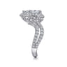 Madeleine - 14K White Gold Pear Shape Halo Diamond Engagement Ring - 0.96 ct