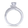 Mystic - 14K White Gold Pear Shape Halo Diamond Engagement Ring - 1.04 ct