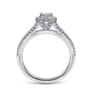 Blossom - 14K White Gold Pear Shape Halo Diamond Engagement Ring - 0.28 ct