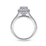 Blossom - 14K White Gold Pear Shape Halo Diamond Engagement Ring - 0.36 ct