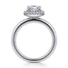 Cammie - 14K White Gold Halo Pear Shape Diamond Engagement Ring - 0.4 ct