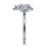 Cammie - 14K White Gold Halo Pear Shape Diamond Engagement Ring - 0.4 ct