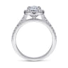 Carly - 14K White Gold Pear Shape Halo Diamond Engagement Ring - 0.31 ct