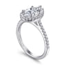Carly - 14K White Gold Pear Shape Halo Diamond Engagement Ring - 0.31 ct