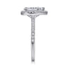 Carly - 14K White Gold Pear Shape Halo Diamond Engagement Ring - 0.31 ct