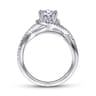 Courtney - 14K White Gold Pear Shape Halo Diamond Engagement Ring - 0.23 ct