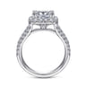 James - 14K White Gold Princess Halo Diamond Engagement Ring - 1 ct