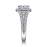 James - 14K White Gold Princess Halo Diamond Engagement Ring - 1 ct