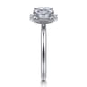 Cammie - 14K White Gold Princess Halo Diamond Engagement Ring - 0.4 ct
