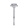 Carly - 14K White Gold Princess Halo Diamond Engagement Ring - 0.28 ct