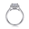 Savannah - 14K White Gold Princess Halo Diamond Engagement Ring - 0.54 ct