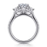 Astor - Unique 14K White Gold Round Halo Diamond Engagement Ring - 0.95 ct