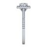 Blossom - 14K White Gold Round Halo Diamond Engagement Ring - 0.3 ct