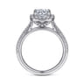 Blossom - 14K White Gold Round Halo Diamond Engagement Ring - 0.32 ct