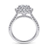 Charmaine - 14K White Gold Round Halo Diamond Engagement Ring - 1 ct