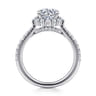 Hamilton - 14K White Gold Round Halo Diamond Engagement Ring - 0.7 ct