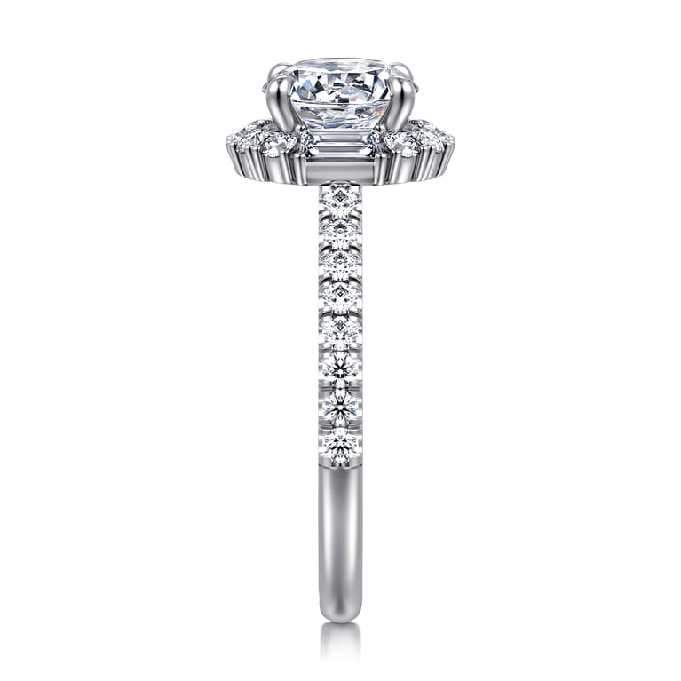 Hamilton - 14K White Gold Round Halo Diamond Engagement Ring - 0.7 ct - Shot 4