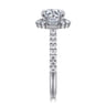 Hamilton - 14K White Gold Round Halo Diamond Engagement Ring - 0.7 ct