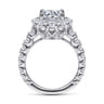 Rayna - 14K White Gold Round Halo Diamond Engagement Ring - 1.95 ct