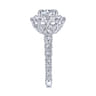 Rayna - 14K White Gold Round Halo Diamond Engagement Ring - 1.95 ct